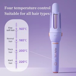 Professional Ceramic Automatic Hair Curler Luxurious Rotating Hair Wand Iron LED Temperature Display Electric for Household Use