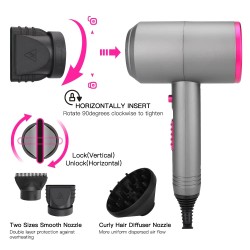 High Power Bathroom Hair Blow Dryer Set 1800W 2400W Dc Motor Professional Salon Hair Dryer With Diffuser